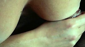 I jerk him off playing with my tits to cover them in cum!