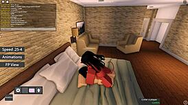 roblox meru the succubus in cowgirl action