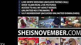 Check out this sexy ebony babe's big ass in doggystyle. Pussy exposed in slow motion!