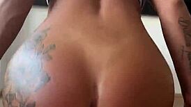 she stretches and gets intensely fucked in a thong and legs scene