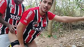 Roludos Crossdressing Amateurs Fuck Bareback Gay With Big Cocks In Woods