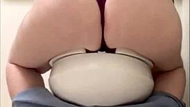 peeing sniffing my panties and humping toilets