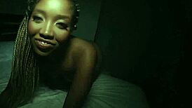 Leaked BJ tape featuring ass clapping queen Lotus in POV interracial action