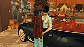 Brunette Secretary in Stockings Gets Doggy Fucked