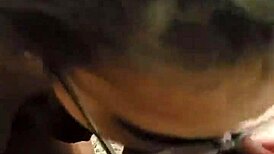 she gives a blowjob to her bbw lover casually