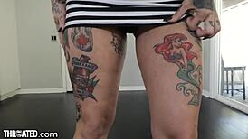 throated - inked babe jessie lee endures sloppy deepthroat gagging and choking session