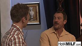 Busty Blonde MILF Receives Intense Cumshots