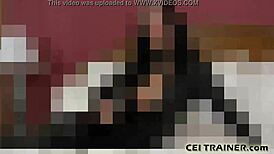 i'll shove your cum down your throat in femdom cei