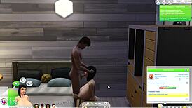 The pregnant prostitute gets fucked hard by her pimp in the ass