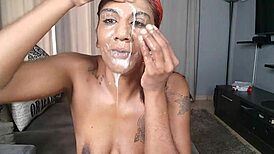 I'm constantly playing with my spit and giving myself a spit facial after shoving a dildo down my throat