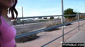 Public Upskirt And Pussy Flashing In Outdoor Skirt Scene