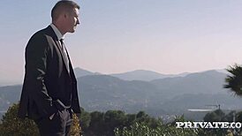 Private Com Hot Brunette Gets Anal Action from Boss with Deepthroat Finish