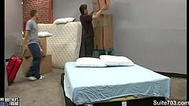 horny gays banging hard in a wild threesome 😈