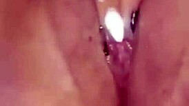 hot wife masturbates with dildo and fingering all alone