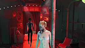 Check out this sexy brunette in pantyhose outdoors in Fallout 4