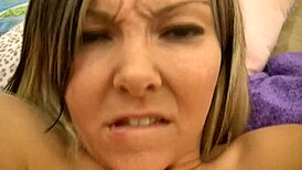 Look At This Beautiful Teen Cutie Using Dildo To Get Intense Pleasure!