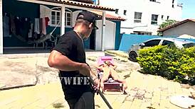 Wife Waits For Husband To Leave For Neighbor