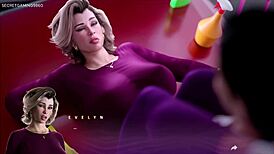 Apocalust 22 features a step mom stuck in the garage with big tits, trapped in a porn game scenario