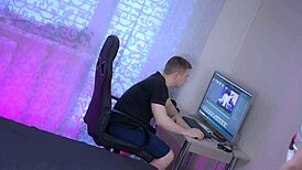 perverted guy licks his cute brunette's pussy, she convulses in orgasm