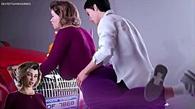 Apocalust 22 features a step mom stuck in the garage with big tits, trapped in a porn game scenario