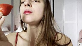 Melena Maria Rya shines in hot red lingerie