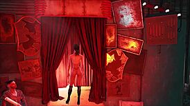 Check out this sexy brunette in pantyhose outdoors in Fallout 4