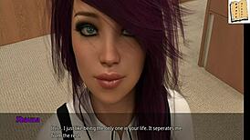 Shauna relaxes in college with anime cartoons and homemade fun