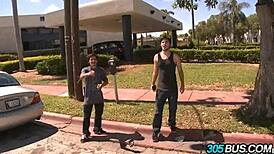 spanish babes abella anderson and ava addams in outdoor car scene