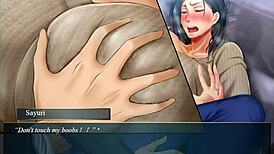 Hey, squeezing those milf tits in anime hentai game ep2