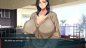 Hey, squeezing those milf tits in anime hentai game ep2