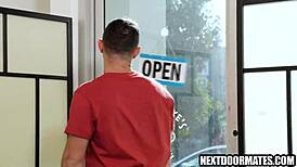 Intense Gay Fucking in Coffee Shop with Blowjobs and Rimjobs