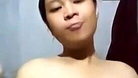 asian student bathing in shower