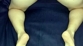 i put a dildo in my lil pussy while my cuckold massaged my ass