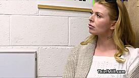 Big tit milf sucks cock over stolen lingerie