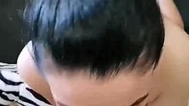 she gets fucked hard and takes a facial cumshot!