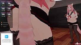 Vtuber KanakoVT gets teased by chat in uncensored catgirl hentai game