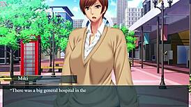 Hey, squeezing those milf tits in anime hentai game ep2