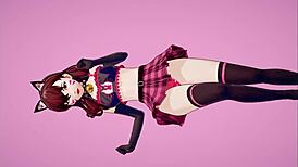 i'm a hot d cup kitten dancing and begging for milk all over me