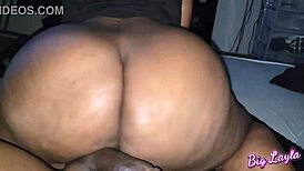 big ass ebony rides in reverse cowgirl mode