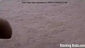 Watch Femdom Mistress Sucking Toes In Sexy Little 18+ Stockings During Footjob Fetish.