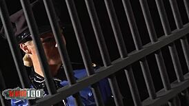 Two skinny blonde teens explore lesbian fun with dildos and stockings 😍