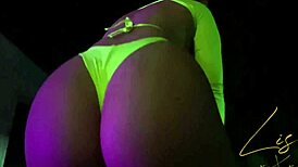 Young girl dances funk in panties and shows off on webcam.