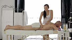 Ukrainian Anita Sparkle Relishes a Steamy Massage with Petite Body Fucking. Natural Tits Shine in Fantasy Session.