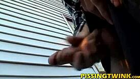 Hot Gay Twinks Masturbate And Splash Piss From Their Cocks.