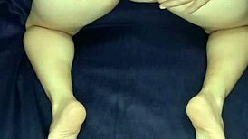 i put a dildo in my lil pussy while my cuckold massaged my ass