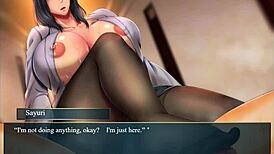 Hey, squeezing those milf tits in anime hentai game ep2