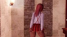 Doa5 honoka poses in skirt and panties close-up big ass