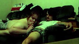 wife deepthroats husband then gets fucked with creampie