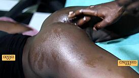 Horny Ebony Takes Anal Cumshot in Hot Compilation