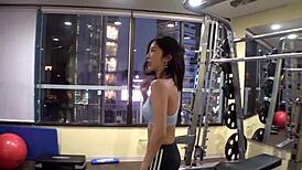 Asian gay guys engage in intense assfucking session.